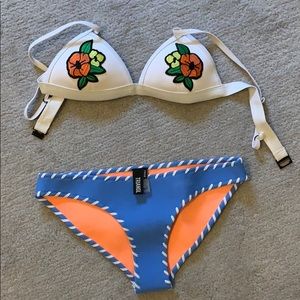 neoprene triangle bikini